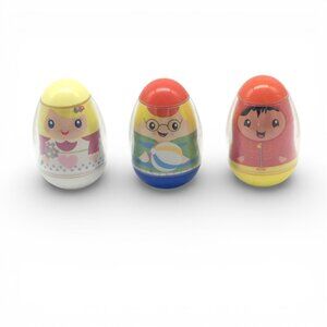 Lot of 3 Vintage Playskool Weebles Wobble Figures People Characters Toys 2009